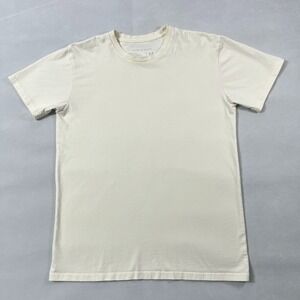 Weston Jon Boucher T Shirt Men Medium Cream Short Sleeve Crew Neck 100% Cotton